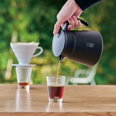 Hario V60 03 Yalıtımlı Paslanmaz Servis Sürahisi Siyah