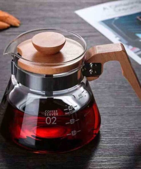 Epinox Ahşap Saplı Kahve Servis Sürahisi 3 Cup