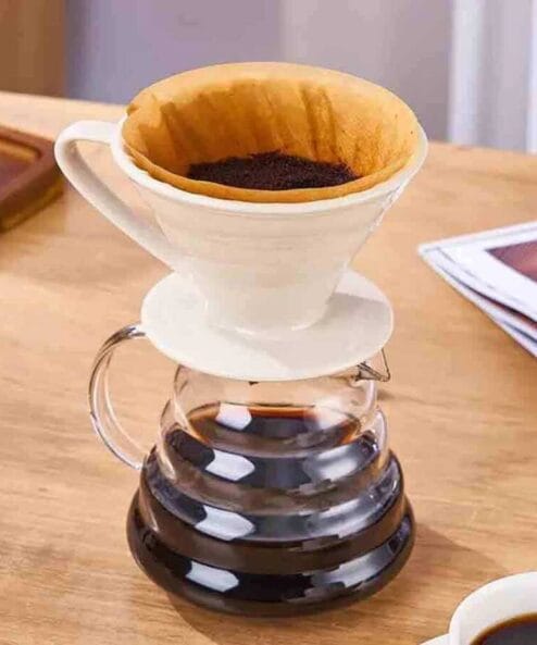 Epinox V60 Seramik Kahve Demleme Beyaz