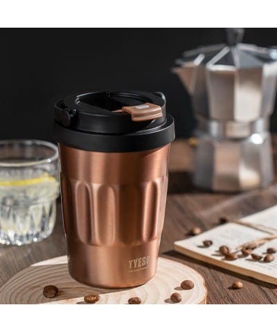 Tyeso coffe Mug Vakumlu Paslanmaz Çelik Taşıma Kulplu 400ML3